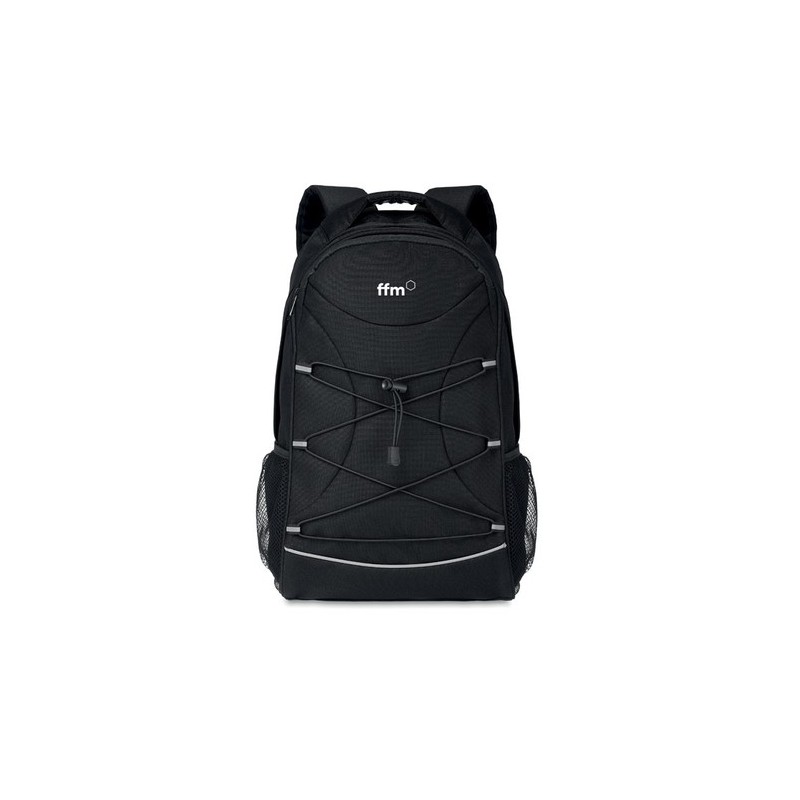 Sac à dos  et personnalisé en RPET - MONTE LOMO Matières : PET recyclé Couleurs : noir impression haute définition