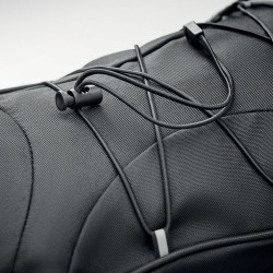 Sac à dos  et personnalisé en RPET - MONTE LOMO Matières : PET recyclé Couleurs : noir objet promotionnel éco-responsable