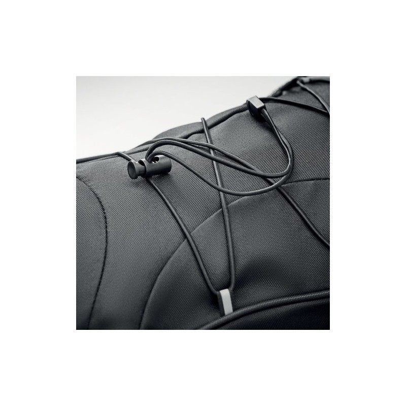 Sac à dos  et personnalisé en RPET - MONTE LOMO Matières : PET recyclé Couleurs : noir objet promotionnel éco-responsable