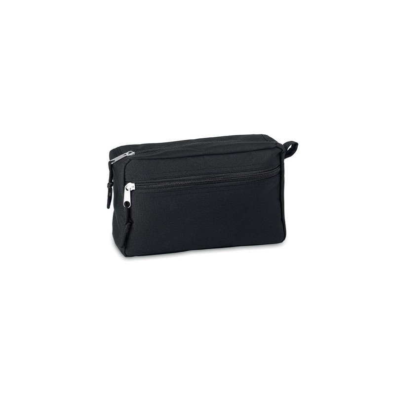 Trousse de toilette  en RPET personnalisée | BETTER & SMART Matières : PET recyclé Couleurs : noir