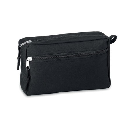 Trousse de toilette  en RPET personnalisée | BETTER & SMART Matières : PET recyclé Couleurs : noir