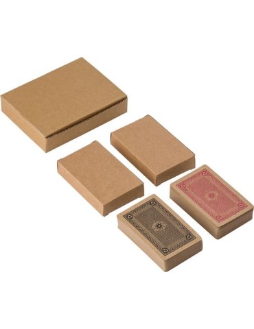 Set personnalisé de 2 jeux de cartes en carton recyclé Arwen pas cher 2