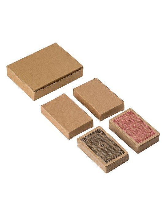 Set personnalisé de 2 jeux de cartes en carton recyclé Arwen pas cher