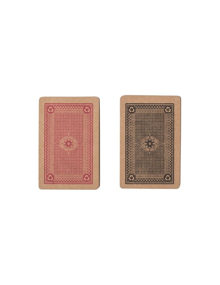 Set personnalisé de 2 jeux de cartes en carton recyclé Arwen pas cher