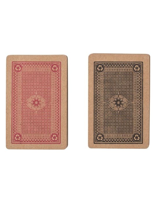 Set personnalisé de 2 jeux de cartes en carton recyclé Arwen pas cher