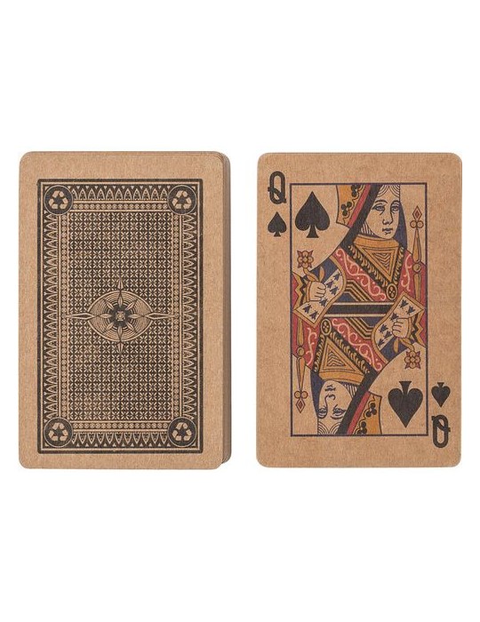 Set personnalisé de 2 jeux de cartes en carton recyclé Arwen pas cher
