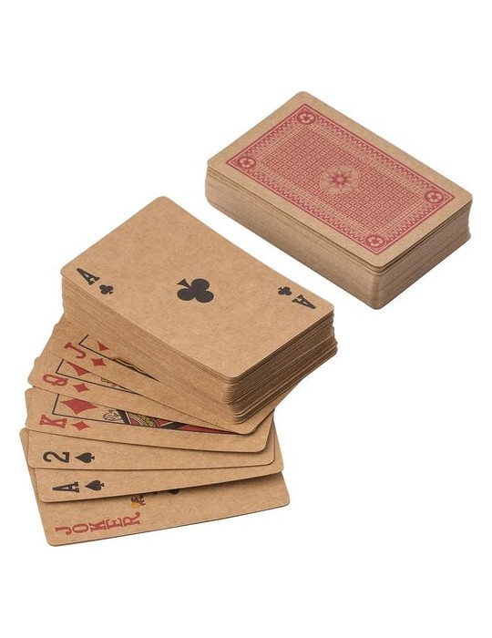 Set personnalisé de 2 jeux de cartes en carton recyclé Arwen pas cher