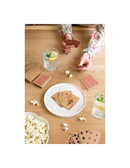 Set personnalisé de 2 jeux de cartes en carton recyclé Arwen pas cher