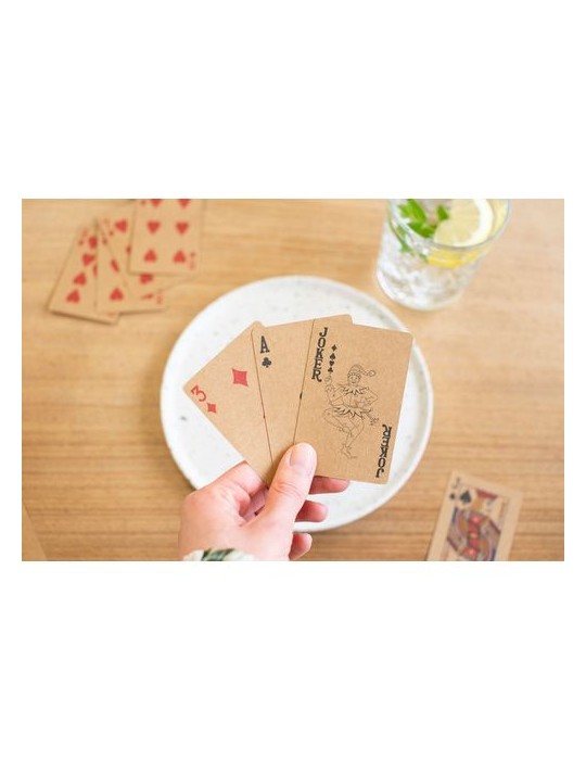 Set personnalisé de 2 jeux de cartes en carton recyclé Arwen pas cher
