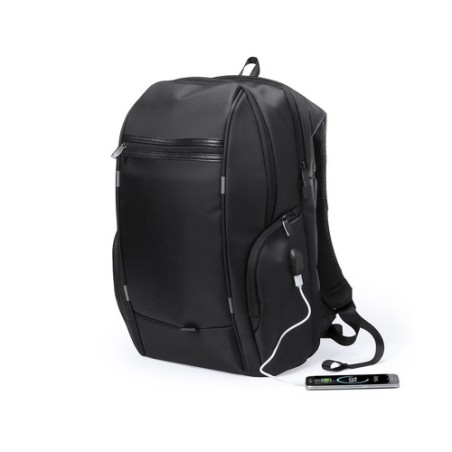 Sac à Dos Personnalisé pour Professionnels Pas Cher Zircan Matières : nylon Couleurs : noir marquage laser ultra précis