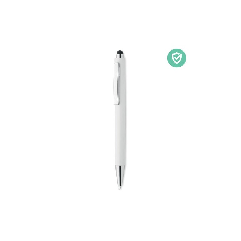 Stylo antibactérien personnalisé et  BLANQUITO CLEAN Matières : ABS Couleurs : blanc