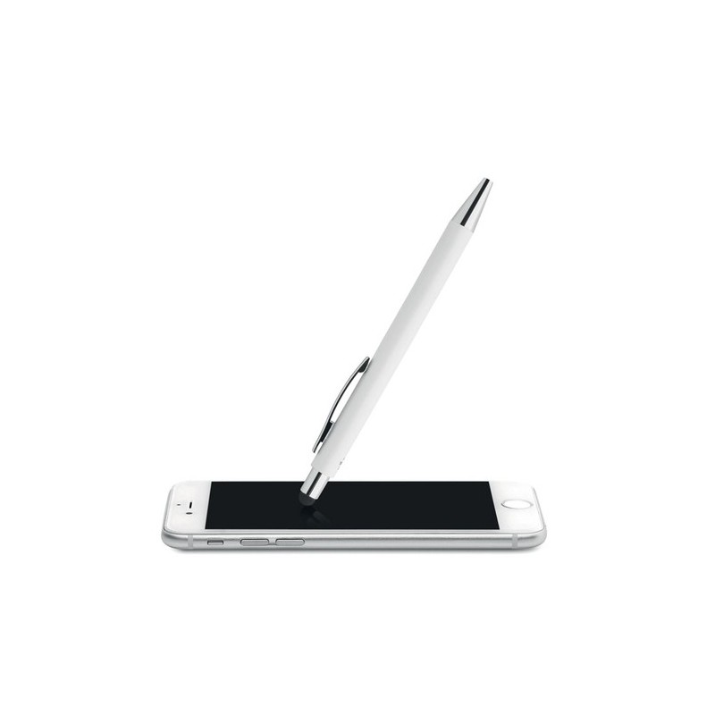 Stylo antibactérien personnalisé et  BLANQUITO CLEAN Matières : ABS Couleurs : blanc impression haute définition