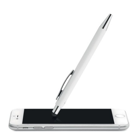 Stylo antibactérien personnalisé et  BLANQUITO CLEAN Matières : ABS Couleurs : blanc impression haute définition