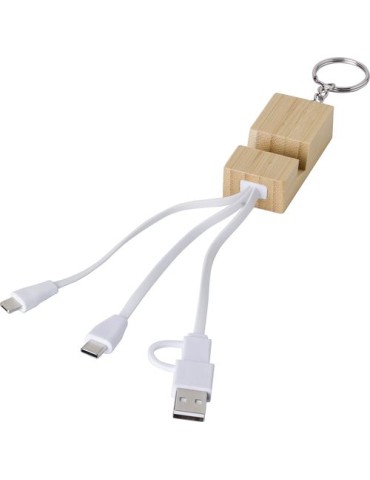 Porte-clés en Bambou et Chargeur USB-C Pas Cher - Cadeau Personnalisée Sutton 2