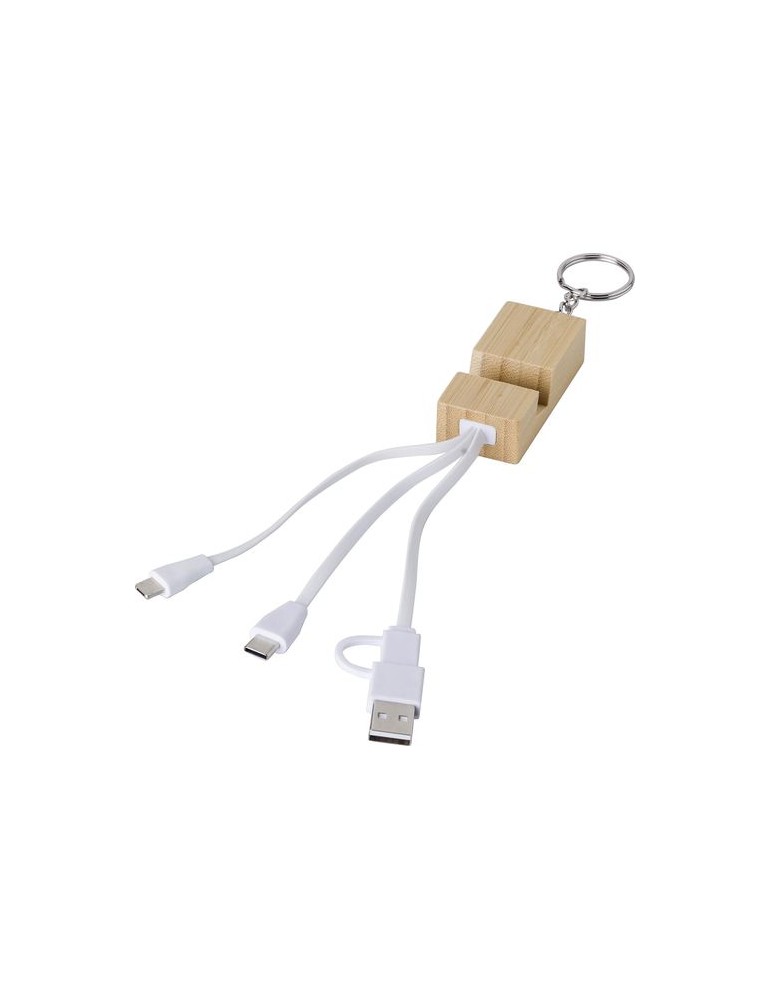 Porte-clés en Bambou et Chargeur USB-C Pas Cher - Cadeau Personnalisée Sutton