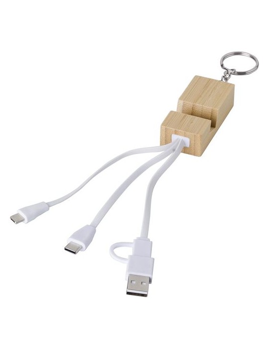 Porte-clés en Bambou et Chargeur USB-C Pas Cher - Cadeau Personnalisée Sutton