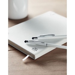Stylo antibactérien personnalisé et  BLANQUITO CLEAN Matières : ABS Couleurs : blanc marquage laser ultra précis