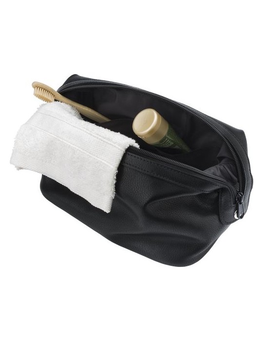Trousse de toilette en cuir Flynn - Cadeau d'entreprise