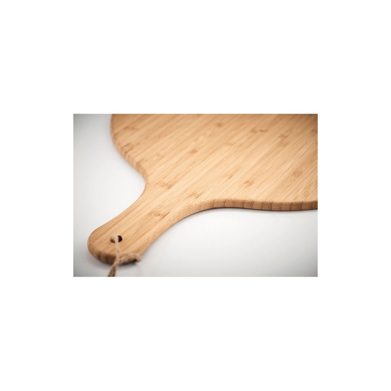 Planche à découper en bambou personnalisée avec poignée - SERVE Matières : bambou Couleurs : bois goodies publicitaire événement