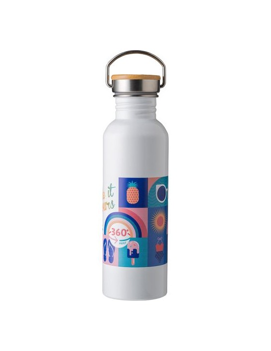 Bouteille Isotherme en Acier Inoxydable Personnalisée - Poppy 700 ml