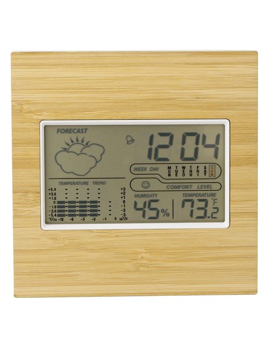 Station Météo Unique en Bambou Lia | Objet Publicitaire