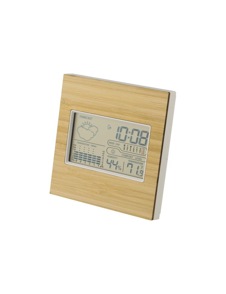 Station Météo Unique en Bambou Lia | Objet Publicitaire