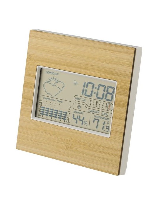 Station Météo Unique en Bambou Lia | Objet Publicitaire