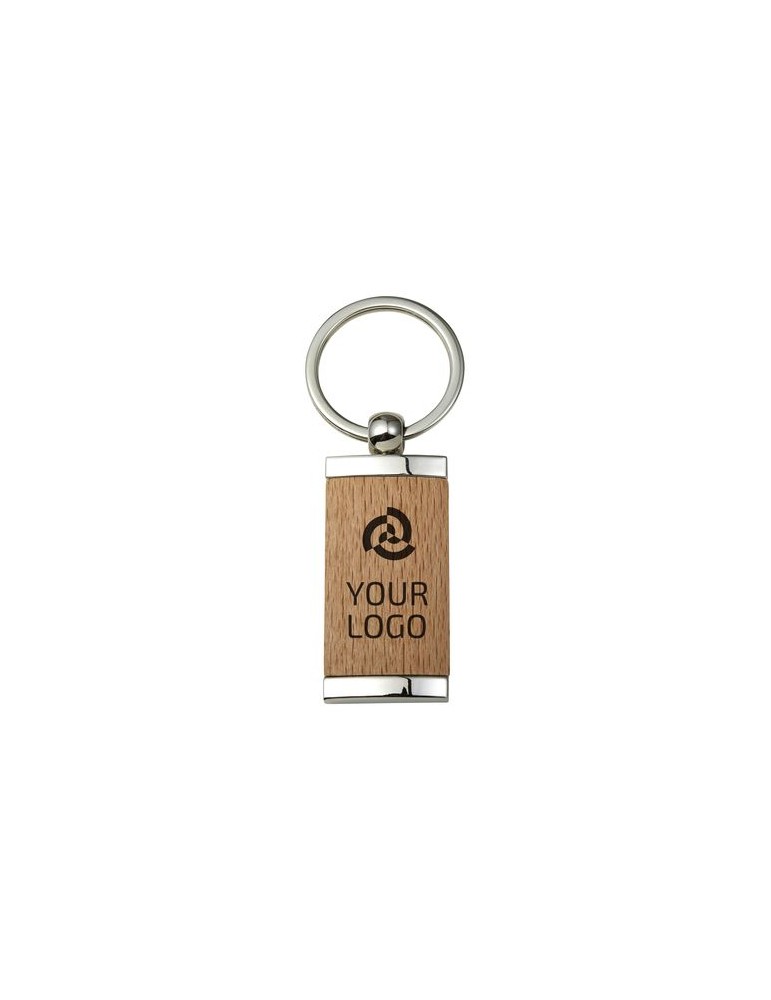 Porte-clés en Bois et Métal Personnalisé - Jennie