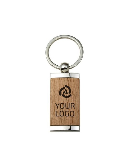 Porte-clés en Bois et Métal Personnalisé - Jennie