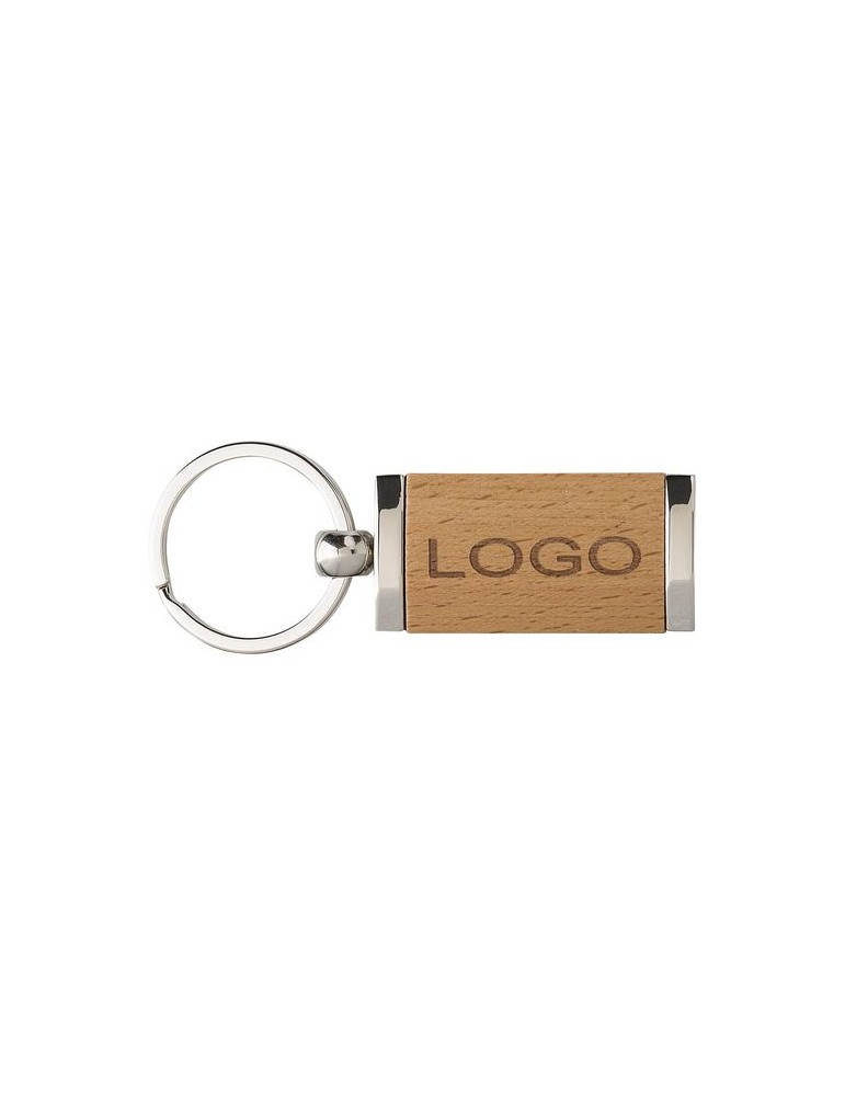 Porte-clés en Bois et Métal Personnalisé - Jennie