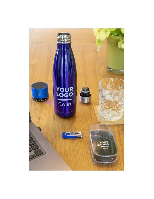 Gourde isotherme 500ml en acier inoxydable personnalisée Lombok