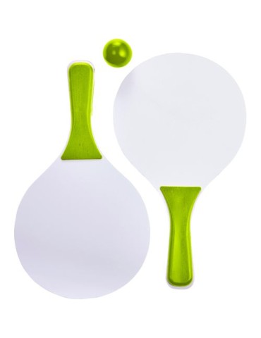 Raquettes de Plage Économiques Personnalisées Eliza - Set de 2 en Bois