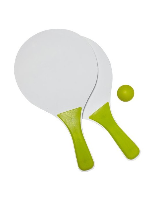 Raquettes de Plage Économiques Personnalisées Eliza - Set de 2 en Bois