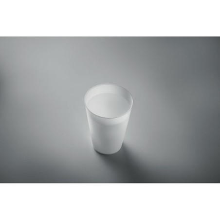 Gobelet réutilisable  300ml FESTA Matières : polypropylène (PP) Couleurs : blanc marquage laser ultra précis