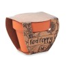 Pot  et pratique de graines de coquelicot RED POPPY Couleurs : bois Matières : terre cuite cadeau entreprise pas cher
