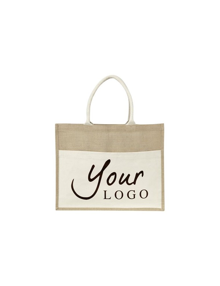 Sac publicitaire shopping toile de jute Livvie