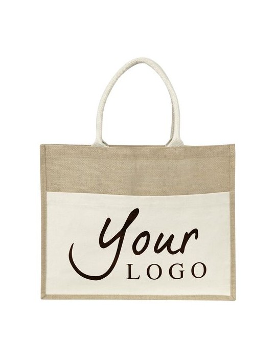 Sac publicitaire shopping toile de jute Livvie