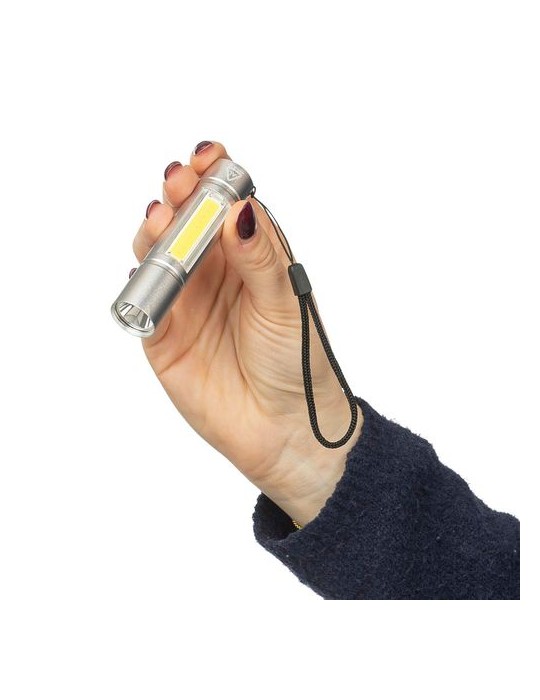 Lampe de poche COB en aluminium recyclé Sami