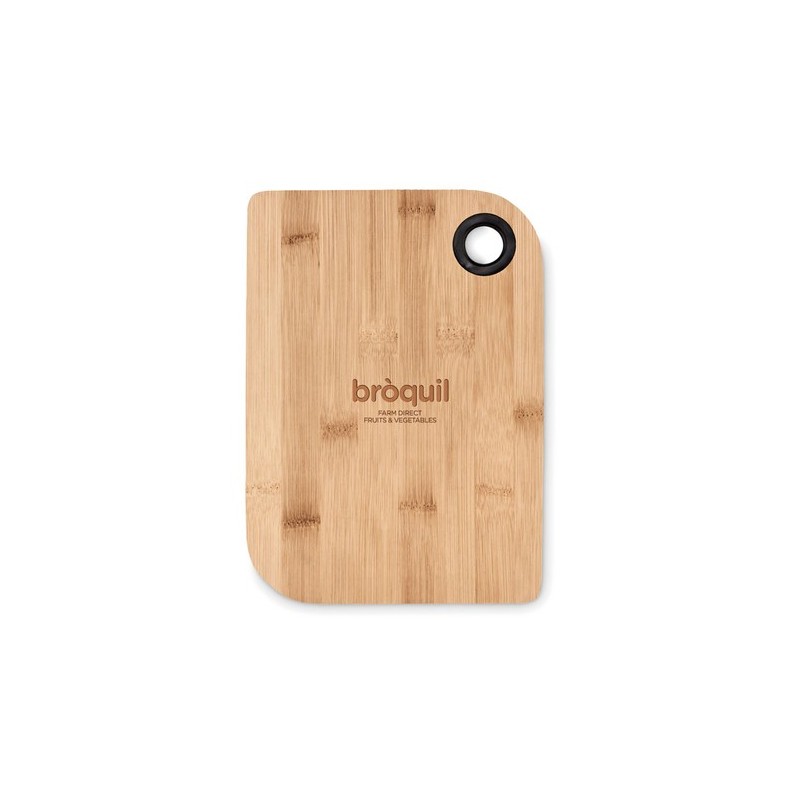 Planche à découper  en bambou personnalisée - BAYBA CLEAN Matières : bambou Couleurs : noir cadeau entreprise pas cher