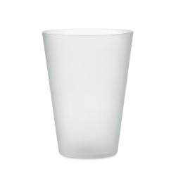 Gobelet réutilisable  300ml FESTA Matières : polypropylène (PP) Couleurs : blanc transparent cadeau entreprise pas cher