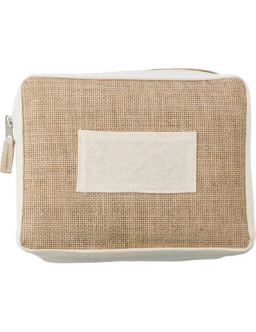 Trousse de Toilette en Jute Personnalisée - Julian, Objets Publicitaires