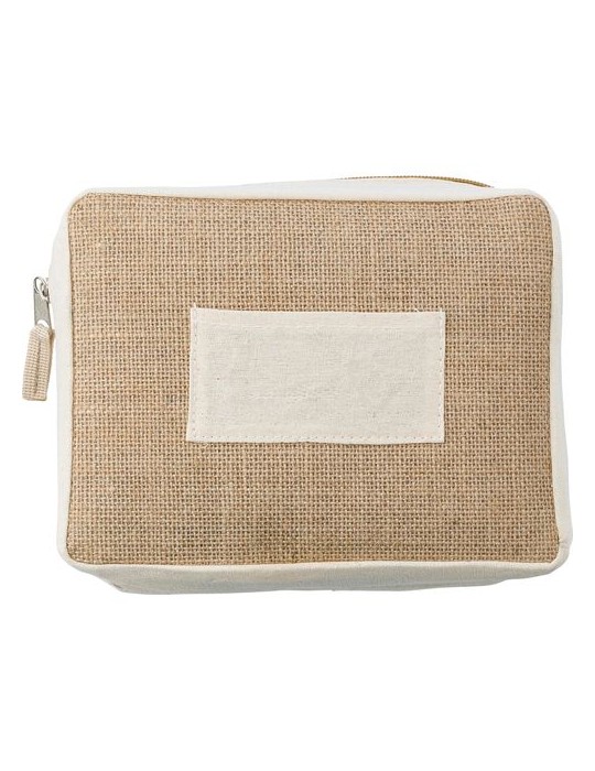 Trousse de Toilette en Jute Personnalisée - Julian, Objets Publicitaires