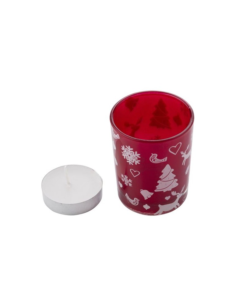 Photophore en verre décoré - Cadeau idéal personnalisé pas cher