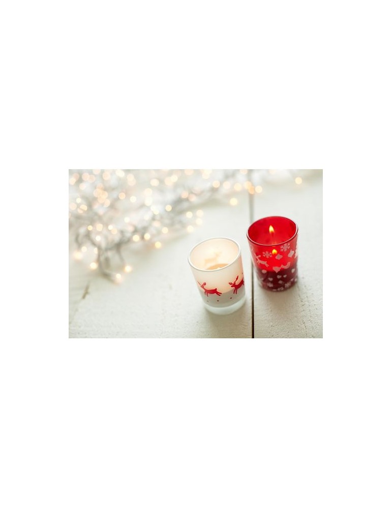 Photophore en verre décoré - Cadeau idéal personnalisé pas cher