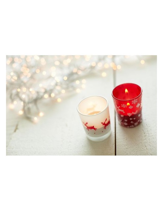 Photophore en verre décoré - Cadeau idéal personnalisé pas cher