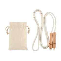 Corde à sauter  en coton - JUMP Matières : coton Couleurs : beige