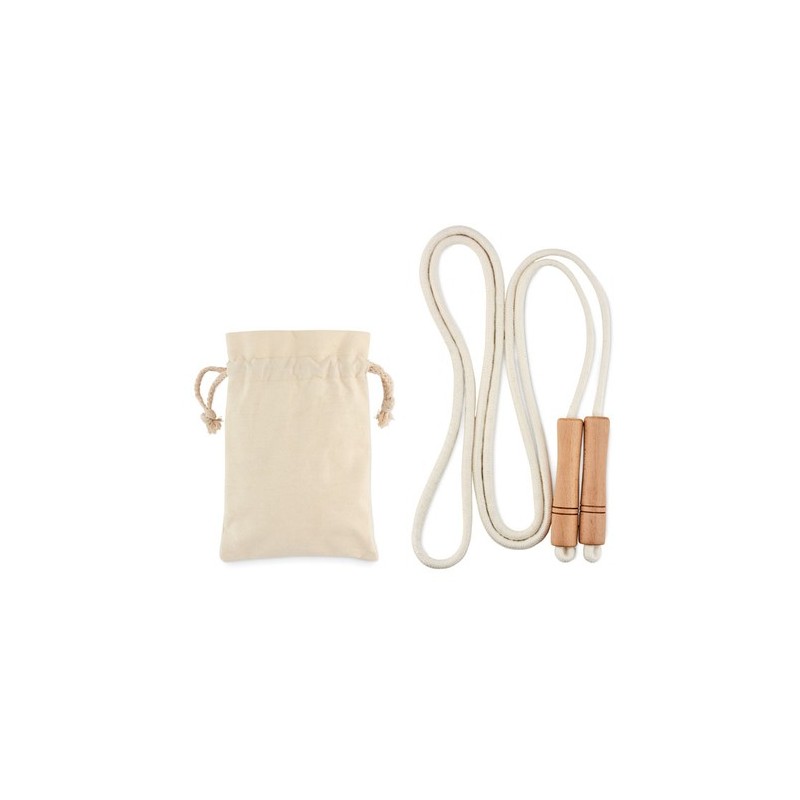 Corde à sauter  en coton - JUMP Matières : coton Couleurs : beige