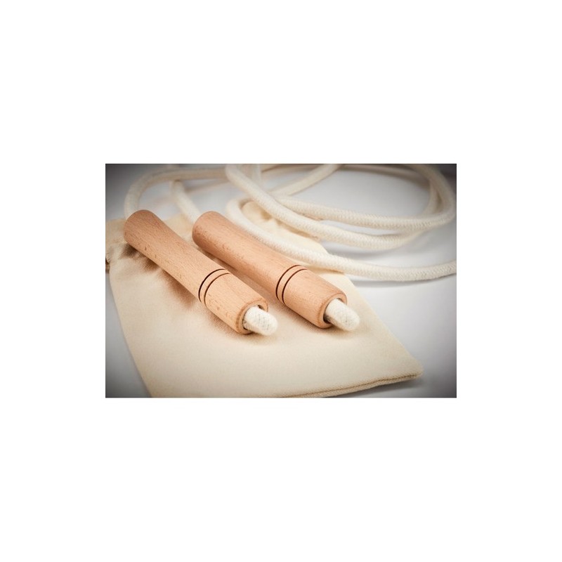 Corde à sauter  en coton - JUMP Matières : coton Couleurs : beige personnalisable avec votre logo