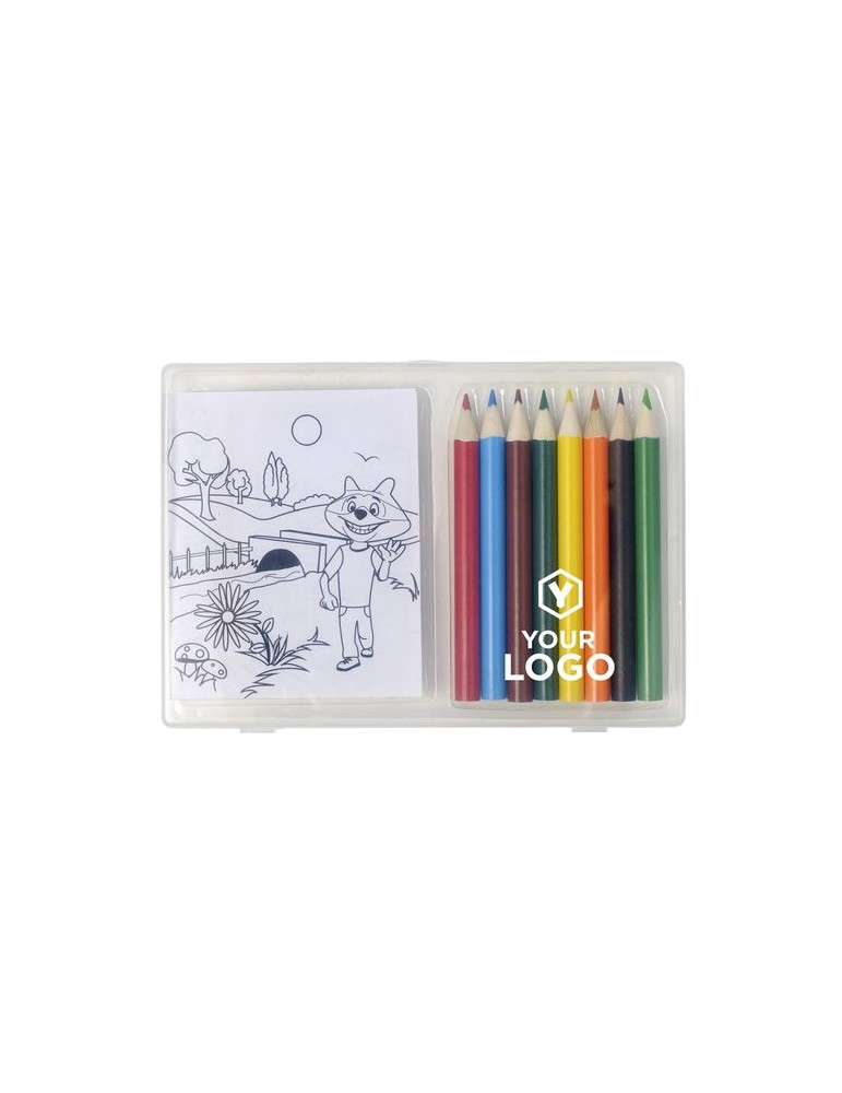 Set à Dessin 8 Crayons Colorés Personnalisé - Adita