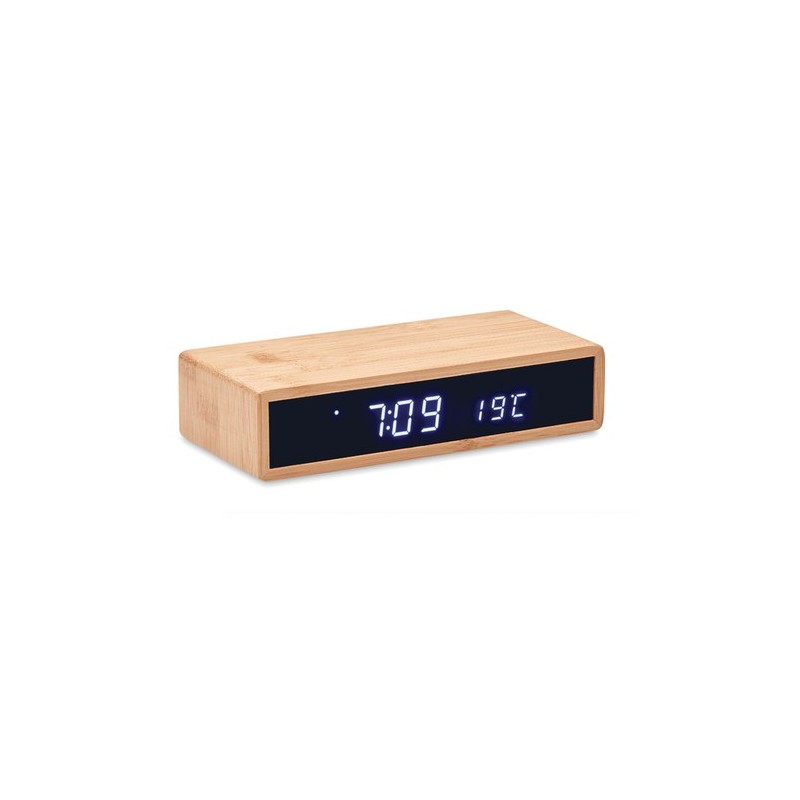 Chargeur sans fil  en bambou MORO Matières : ABS Couleurs : bois